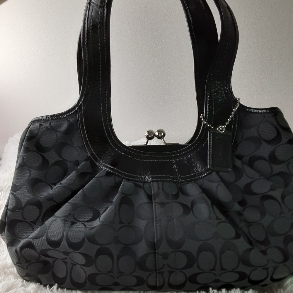 Coach Authentic Signature Monogram Satchel